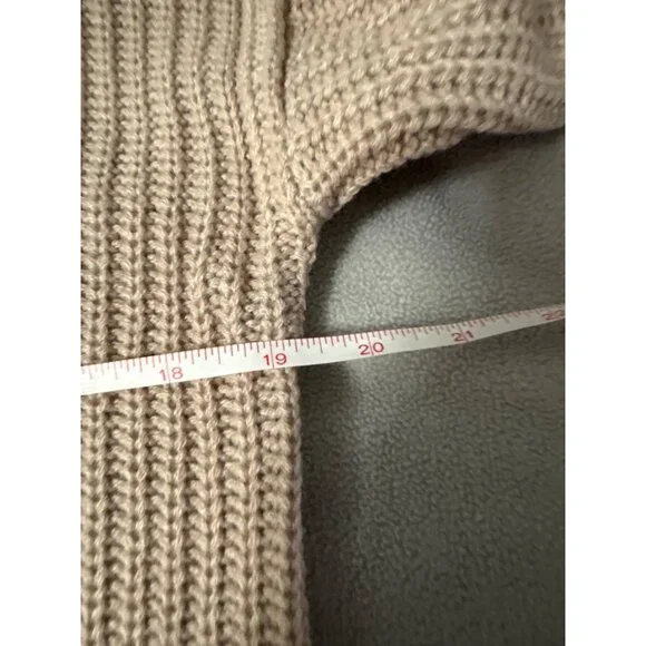 NWT Lulu’s backless/reversible V Knit Sweater Mini Dress Beige Ribbed Small - Picture 6 of 7